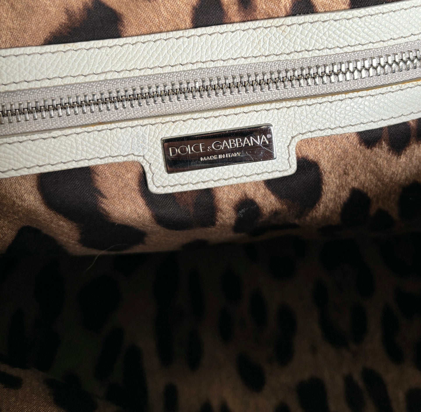Dolce & Gabbana white shopper bag.