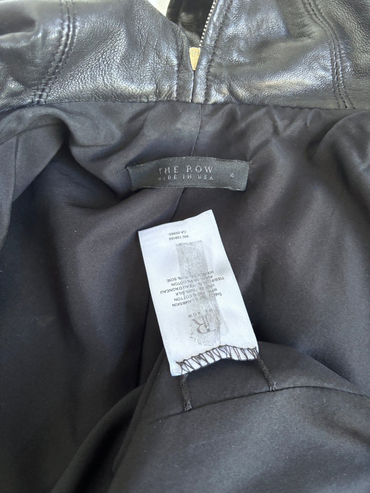 The Row leather jacket