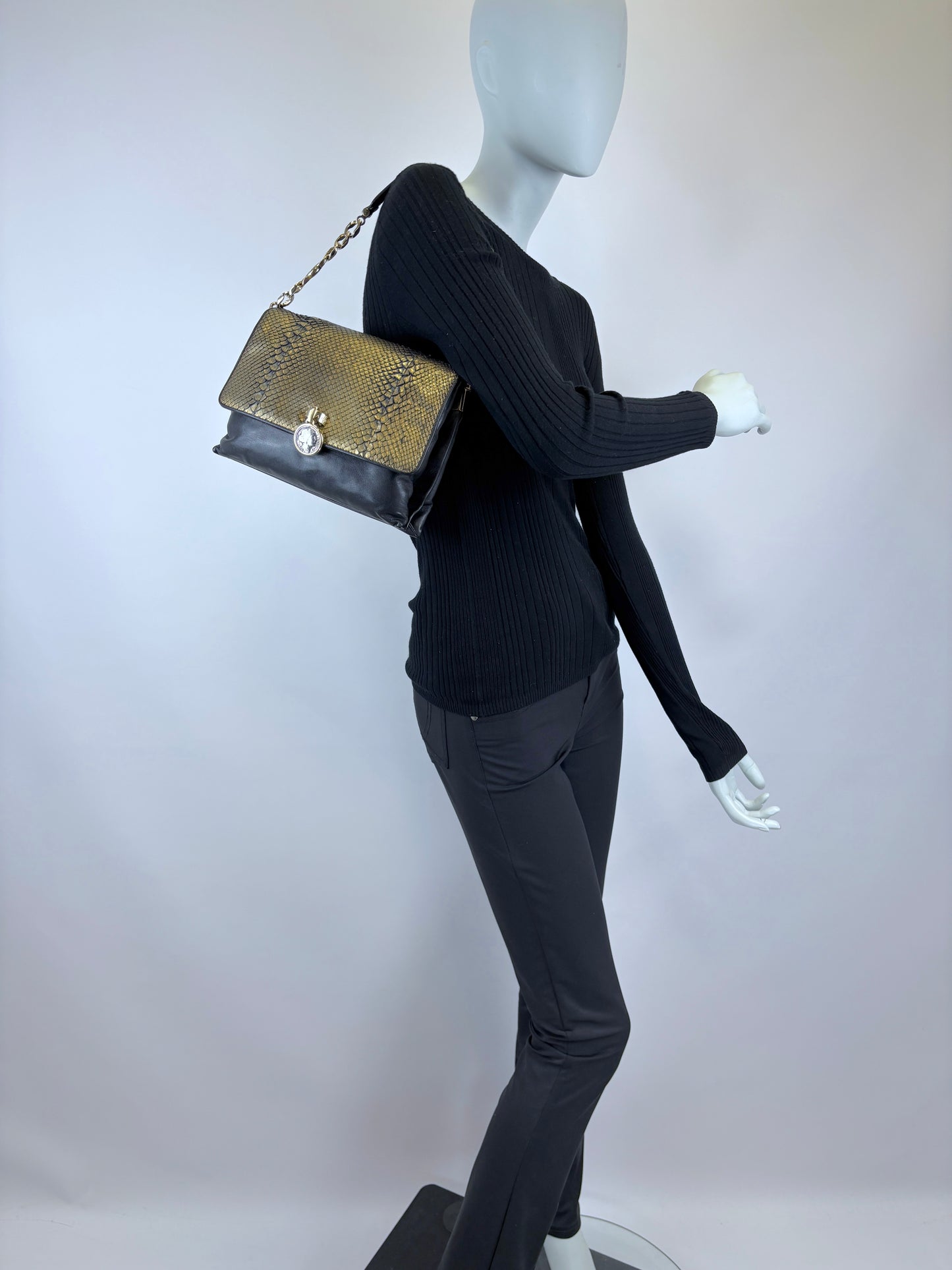 Bvlgari python shoulder bag