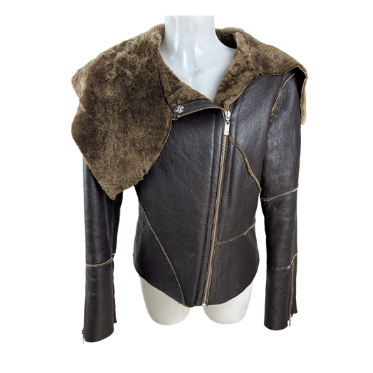 Doma shearling biker jacket