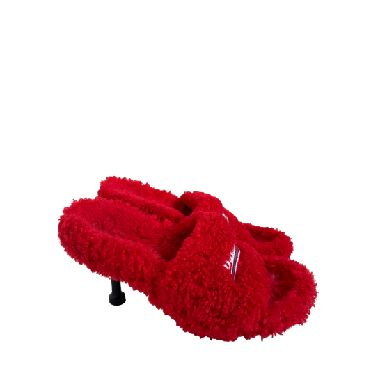 Balenciaga Furry heeled mules