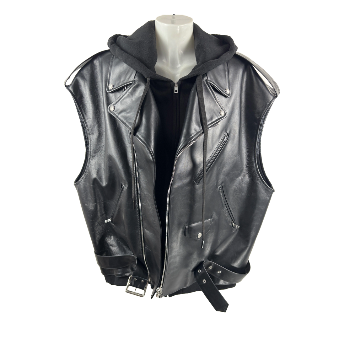 R13 oversized leather jacket