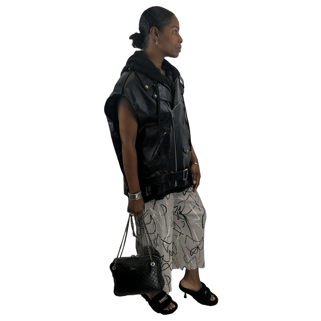 R13 oversized leather jacket