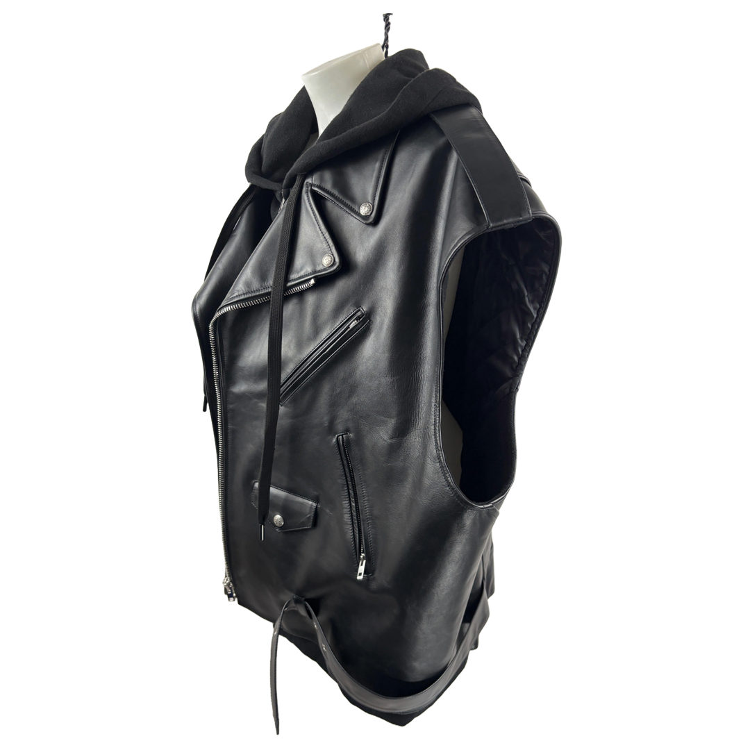 R13 oversized leather jacket