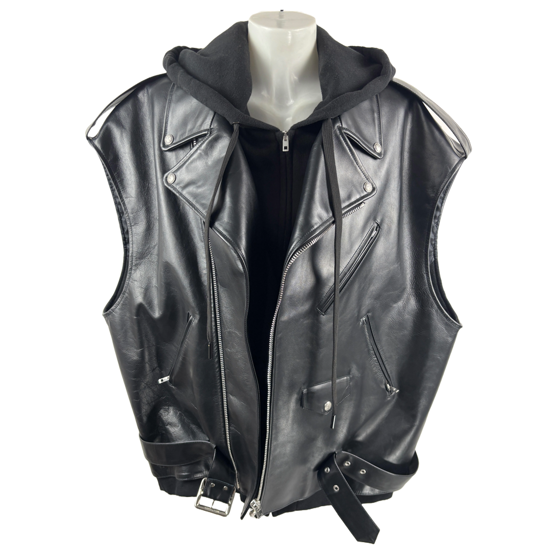 R13 oversized leather jacket