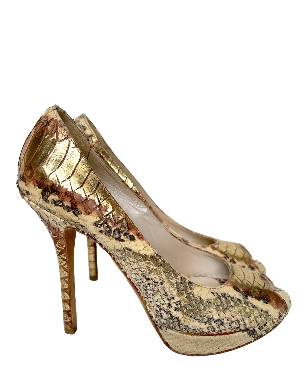 Dior "Miss Dior" python pumps