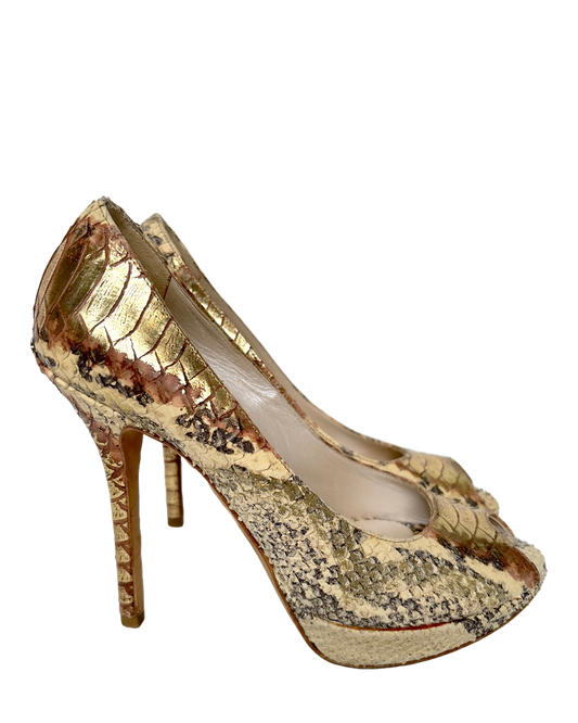 Dior "Miss Dior" python pumps