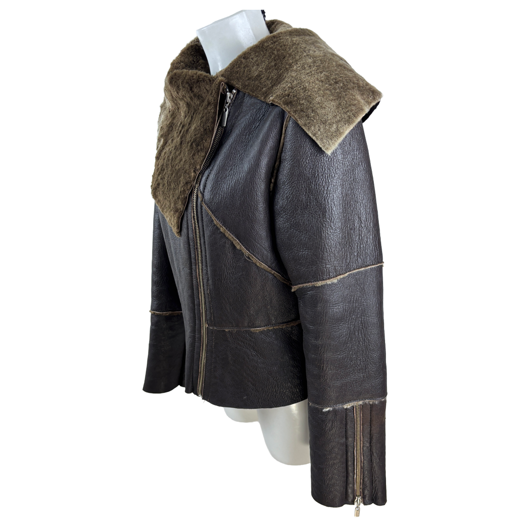 Doma shearling biker jacket