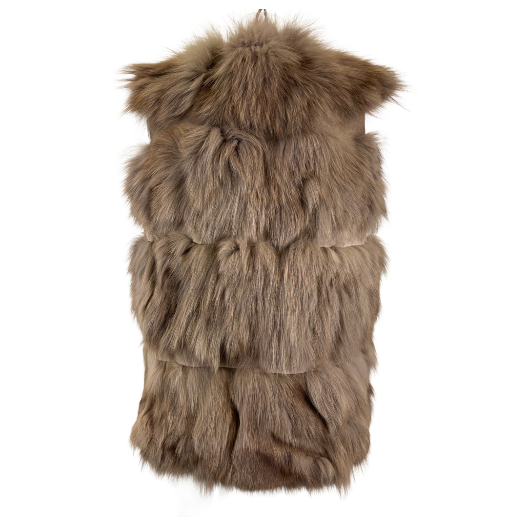 Oupai Moda fox fur gilet