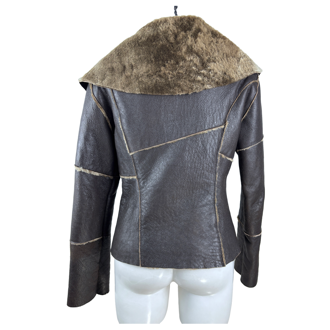Doma shearling biker jacket
