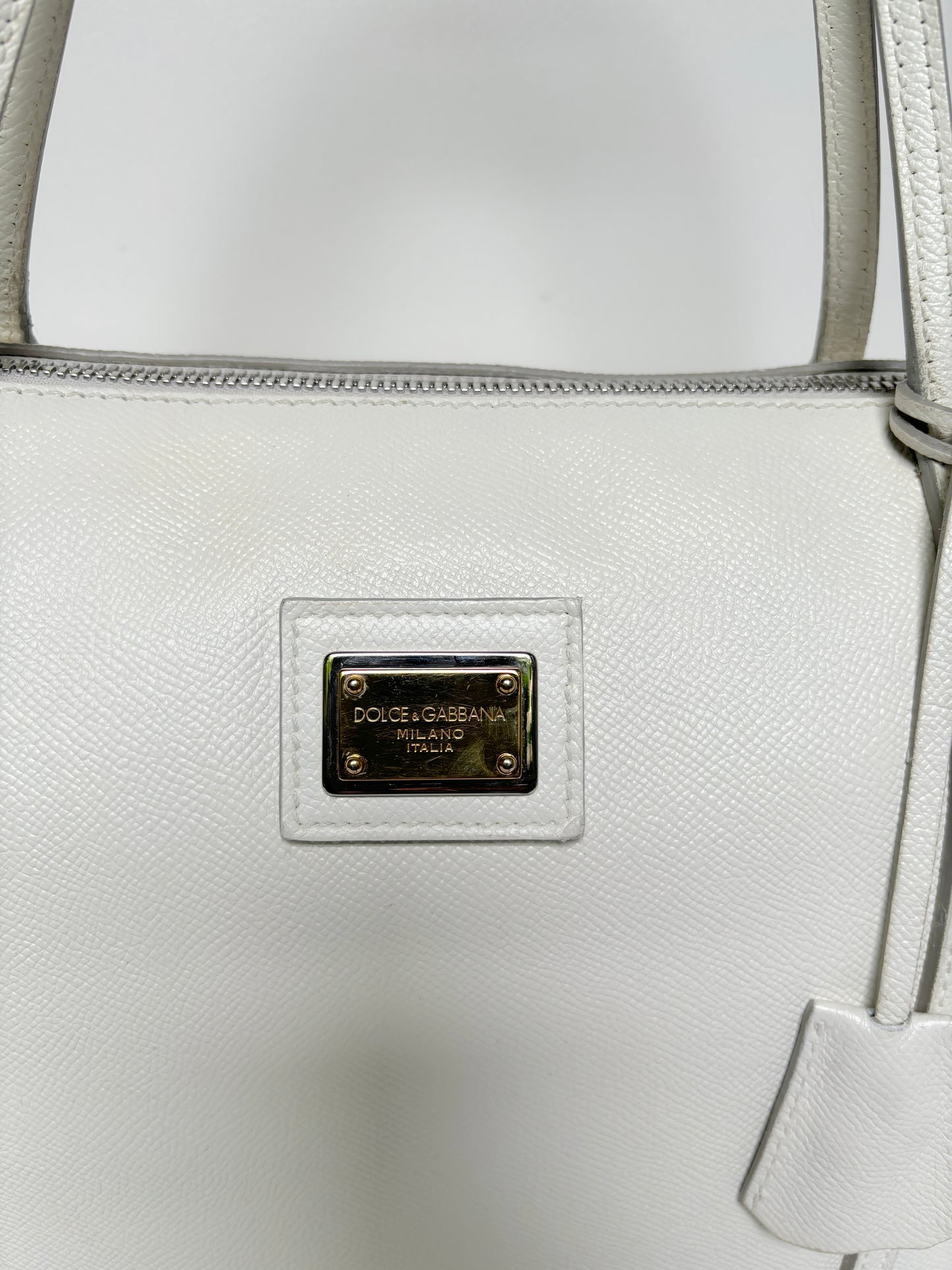 Dolce & Gabbana white shopper bag.