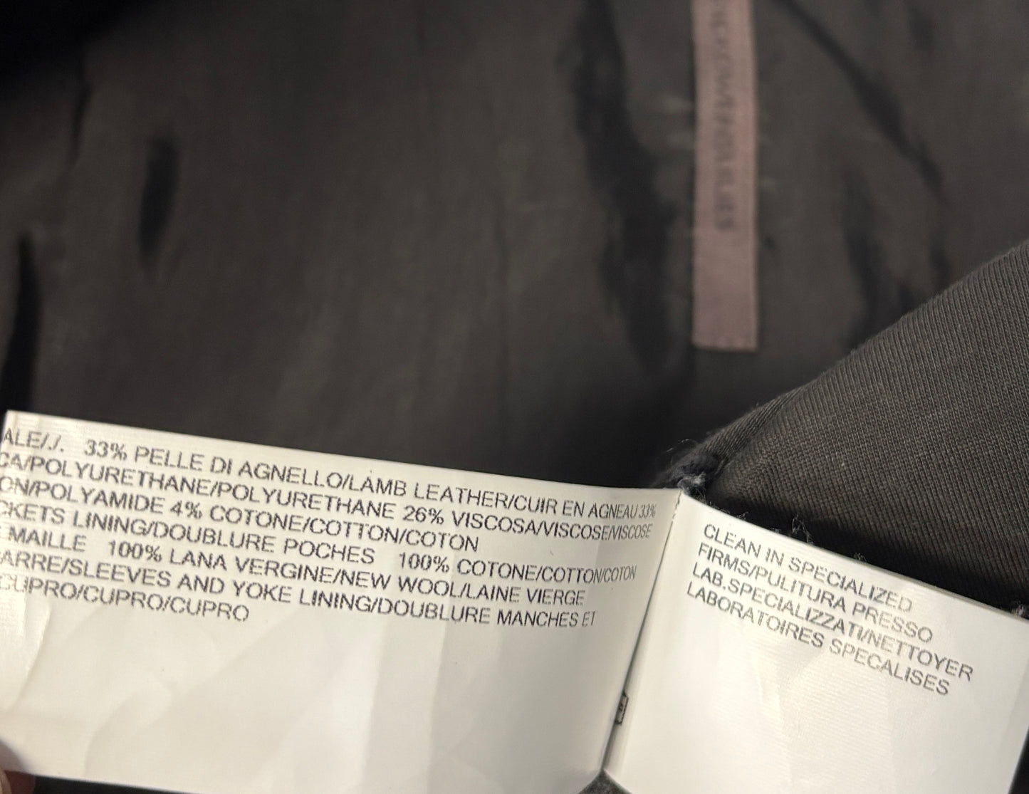 Rick Owens leather jacket