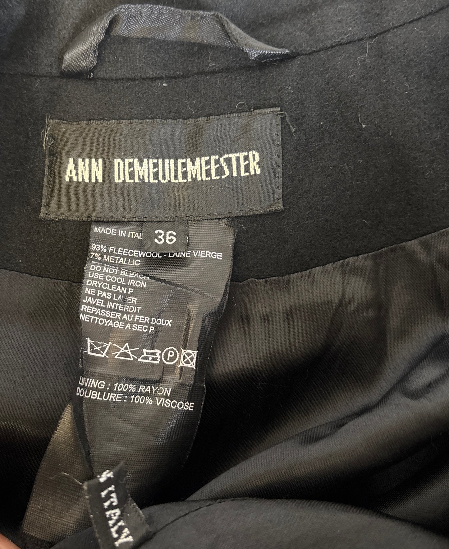 Ann Demeulemeester wool coat