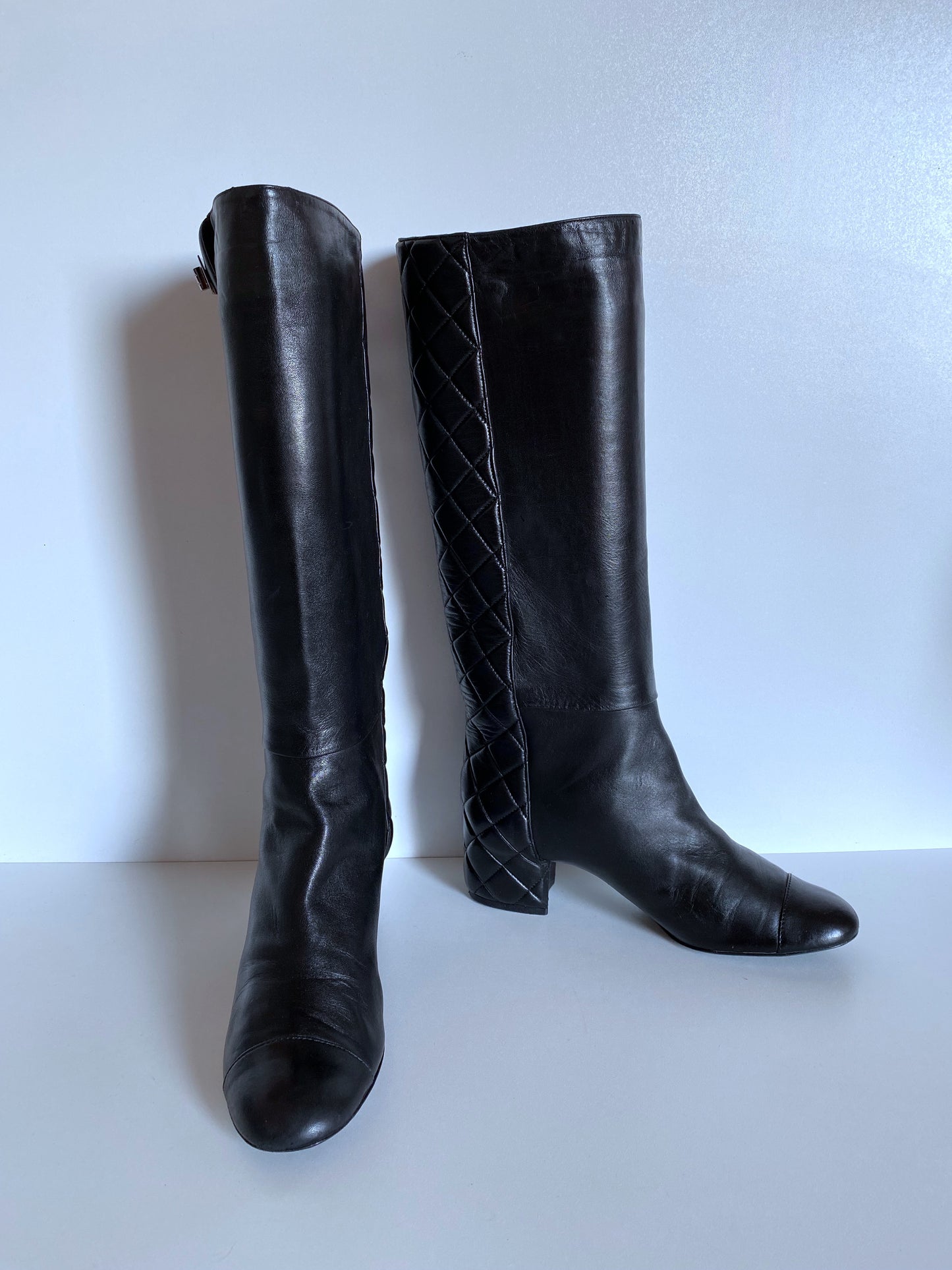 Chanel leather boots