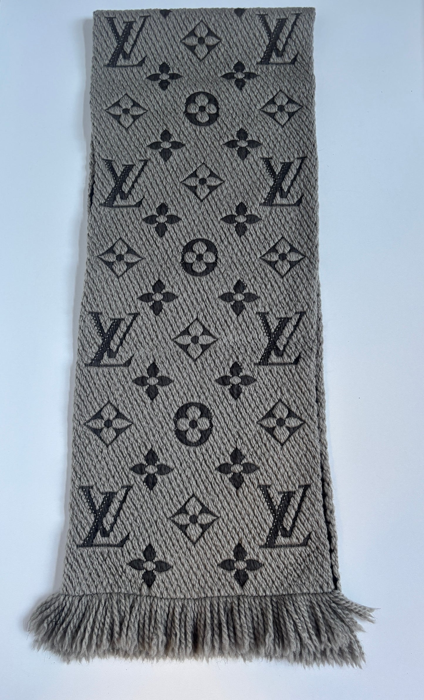 Louis Vuitton "Logomania" scarf.