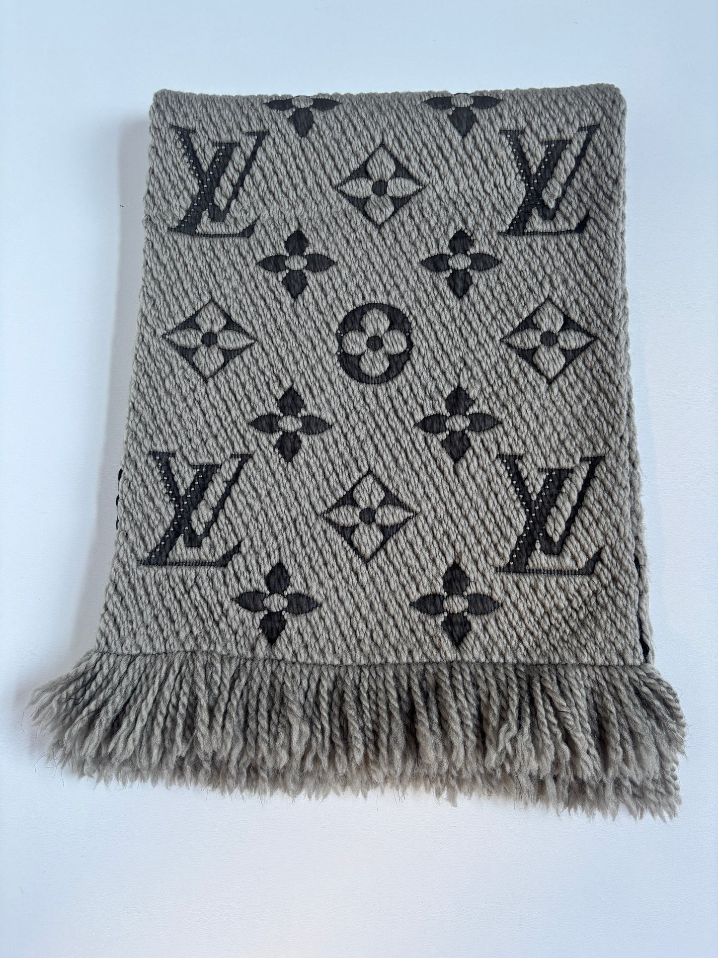 Louis Vuitton "Logomania" scarf.