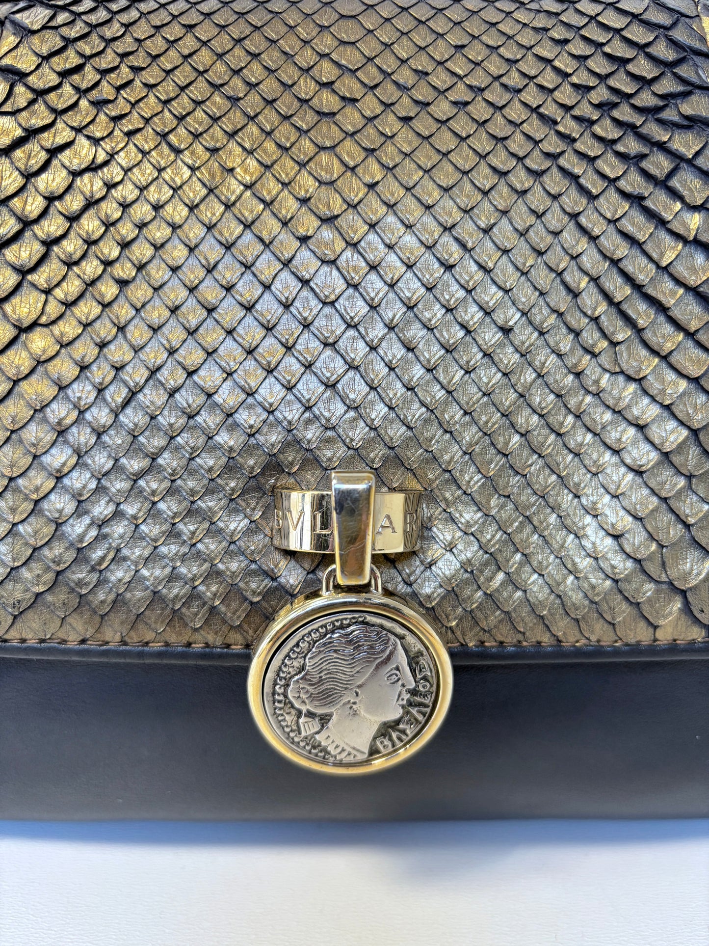 Bvlgari python shoulder bag