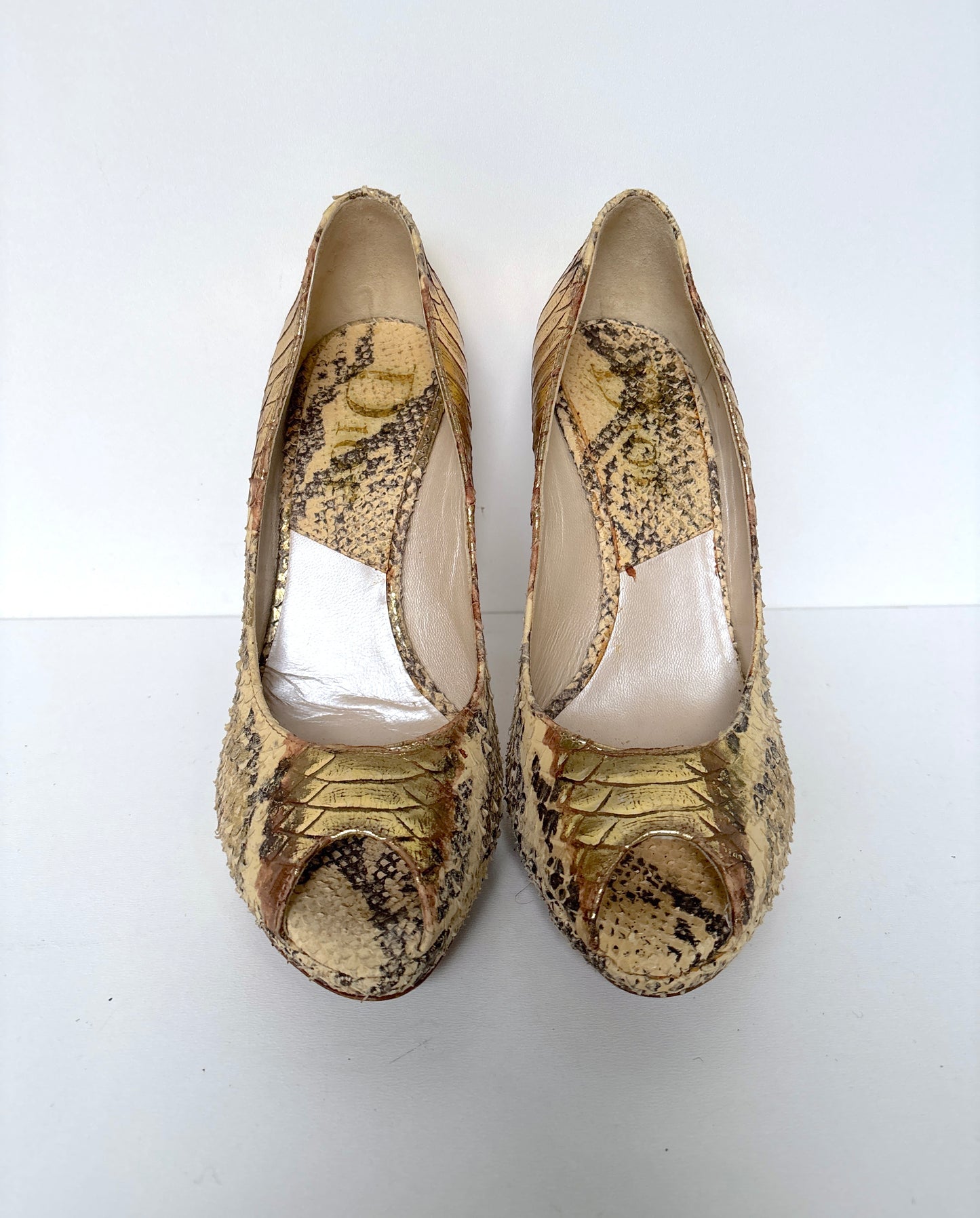 Dior "Miss Dior" python pumps