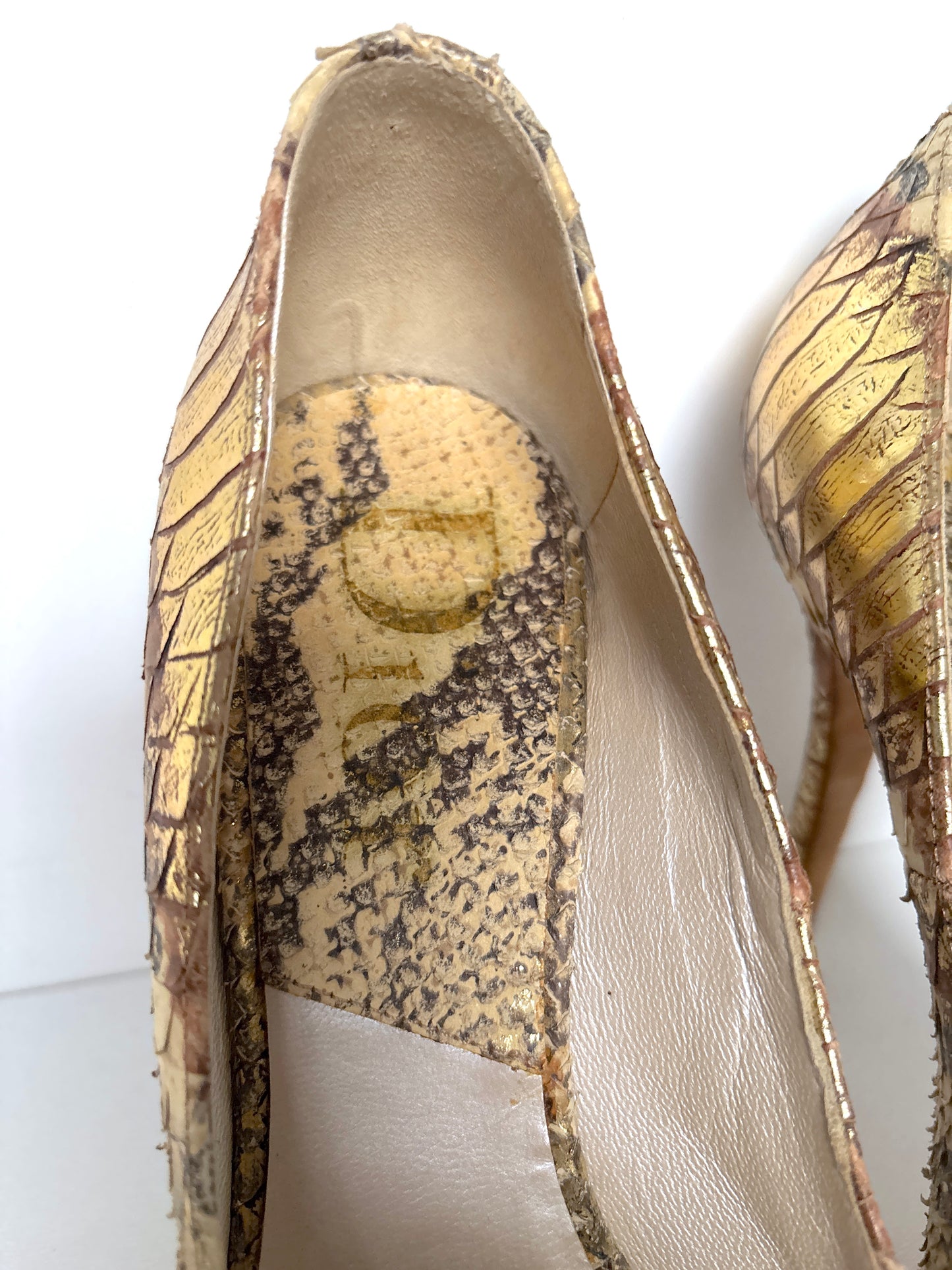 Dior "Miss Dior" python pumps