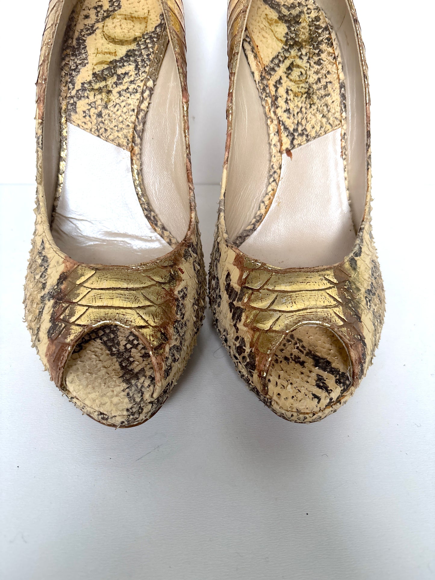 Dior "Miss Dior" python pumps