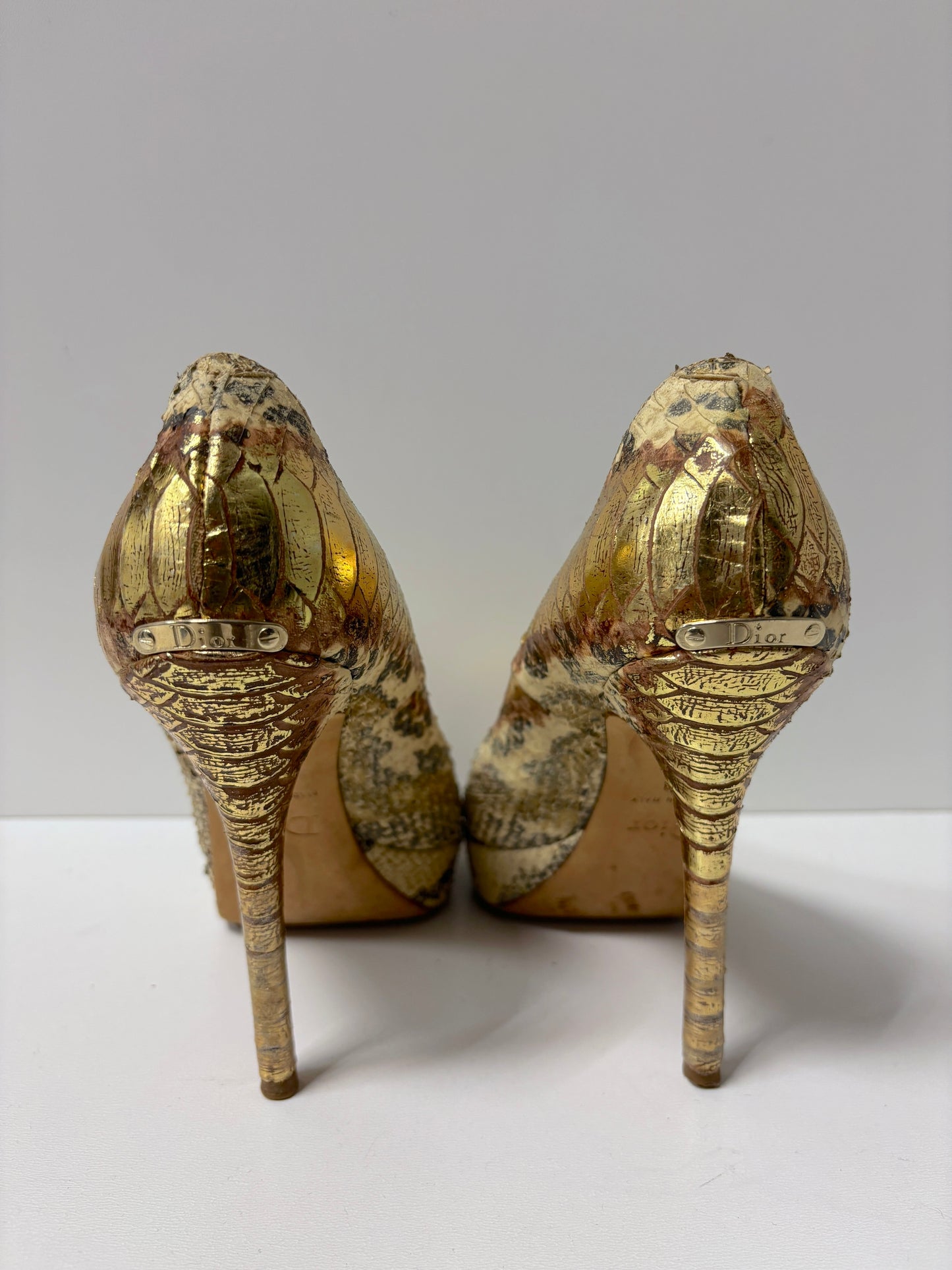 Dior "Miss Dior" python pumps