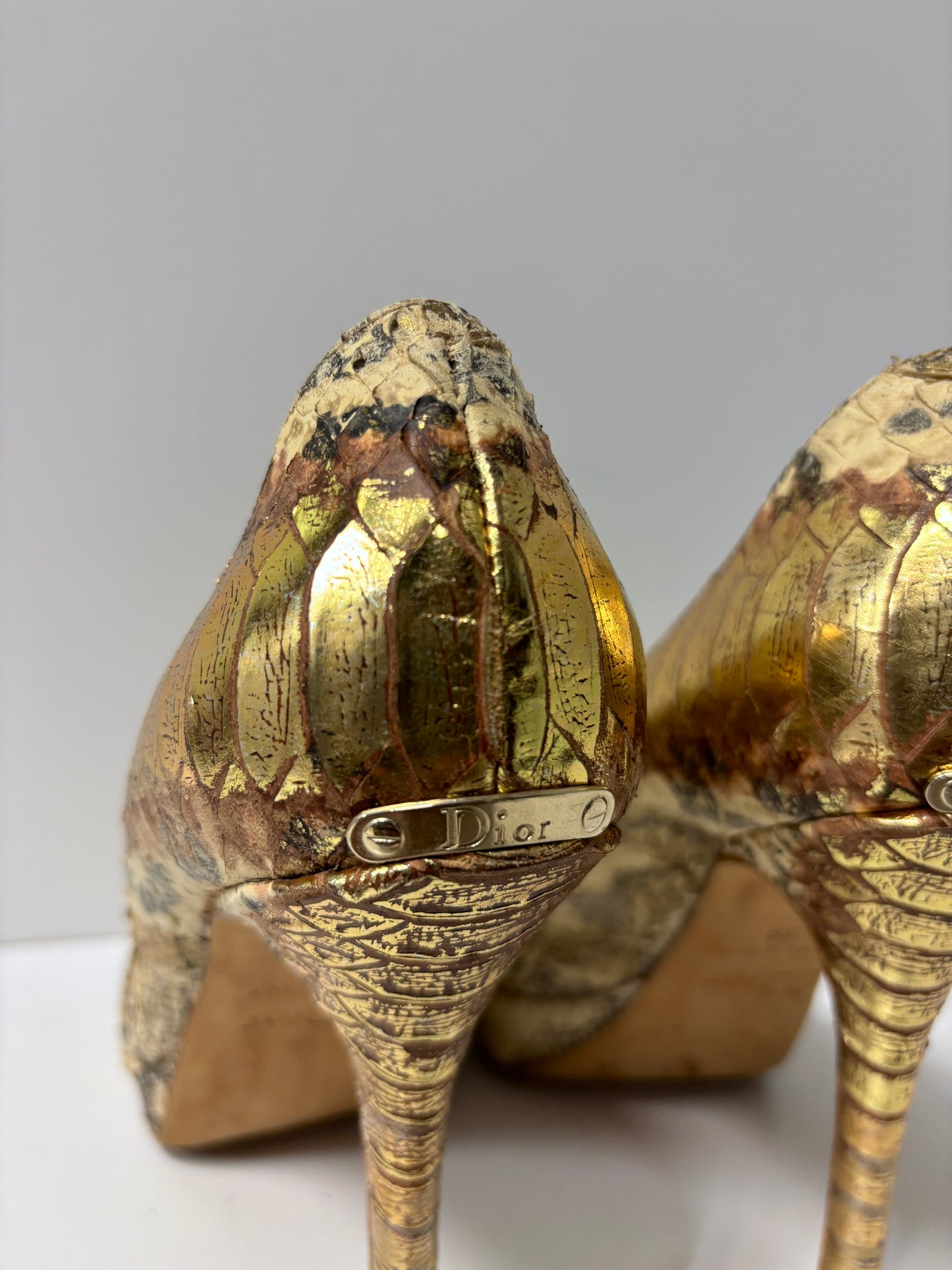 Dior "Miss Dior" python pumps