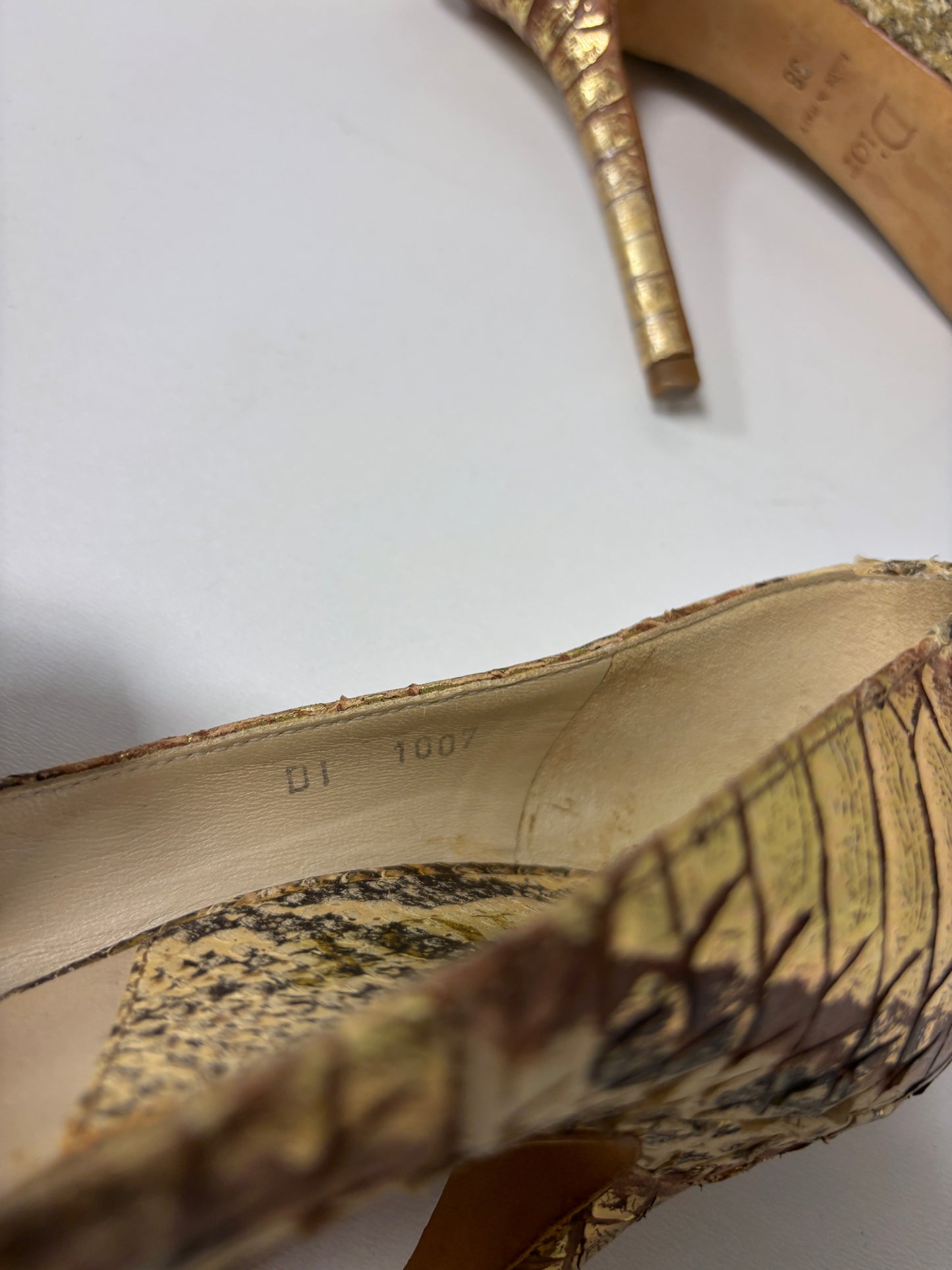 Dior "Miss Dior" python pumps