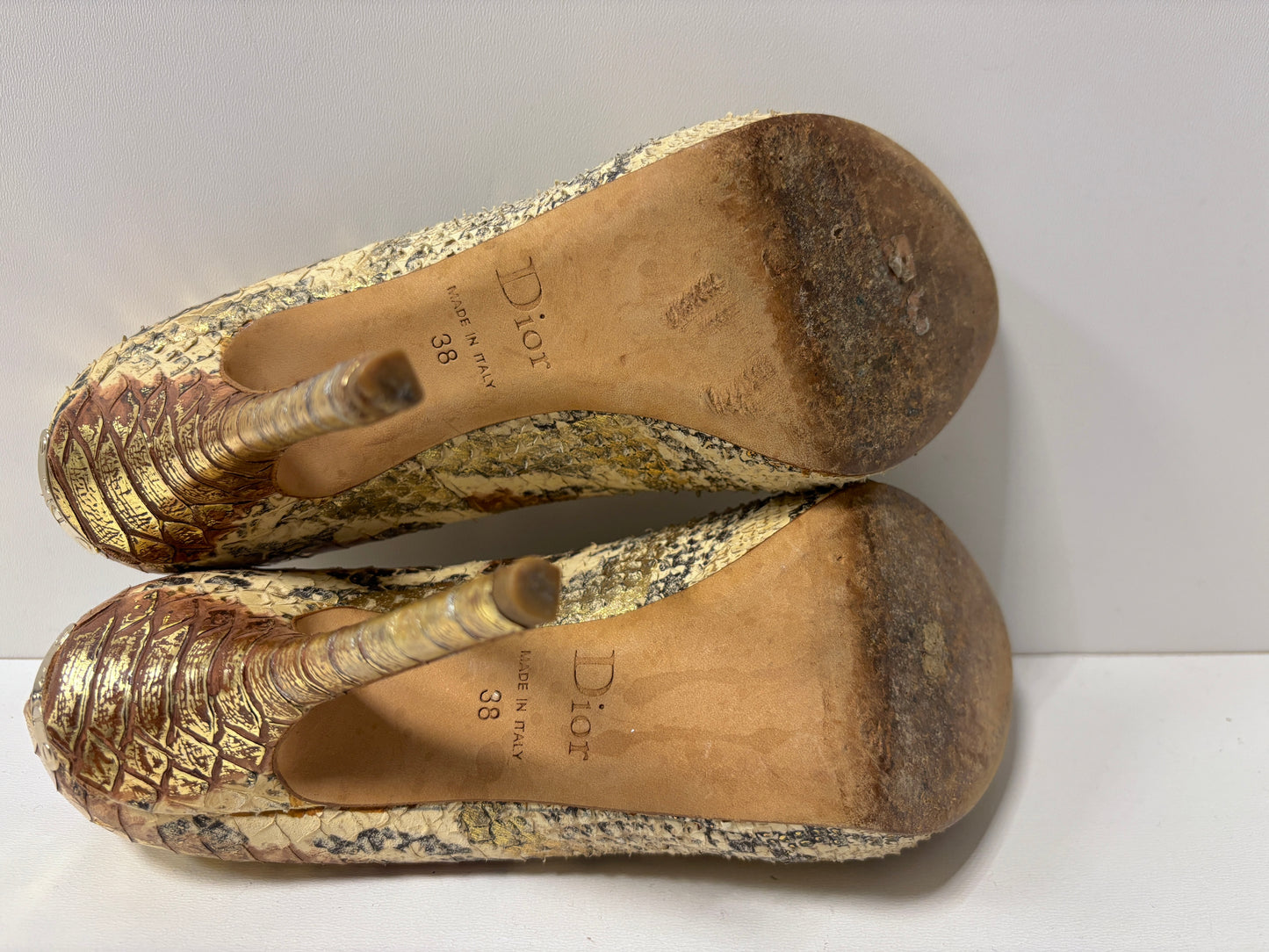 Dior "Miss Dior" python pumps