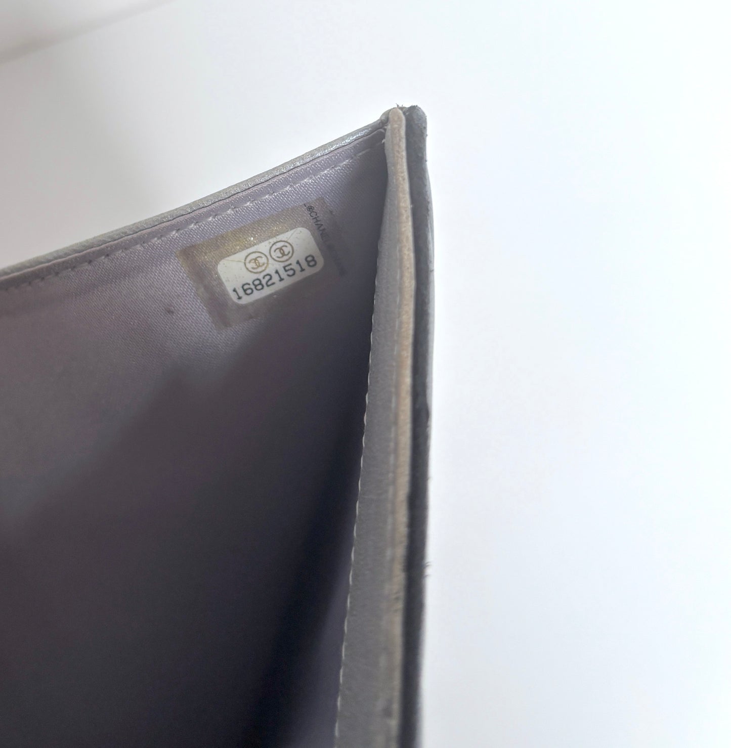 Chanel black leather "Camilia" wallet