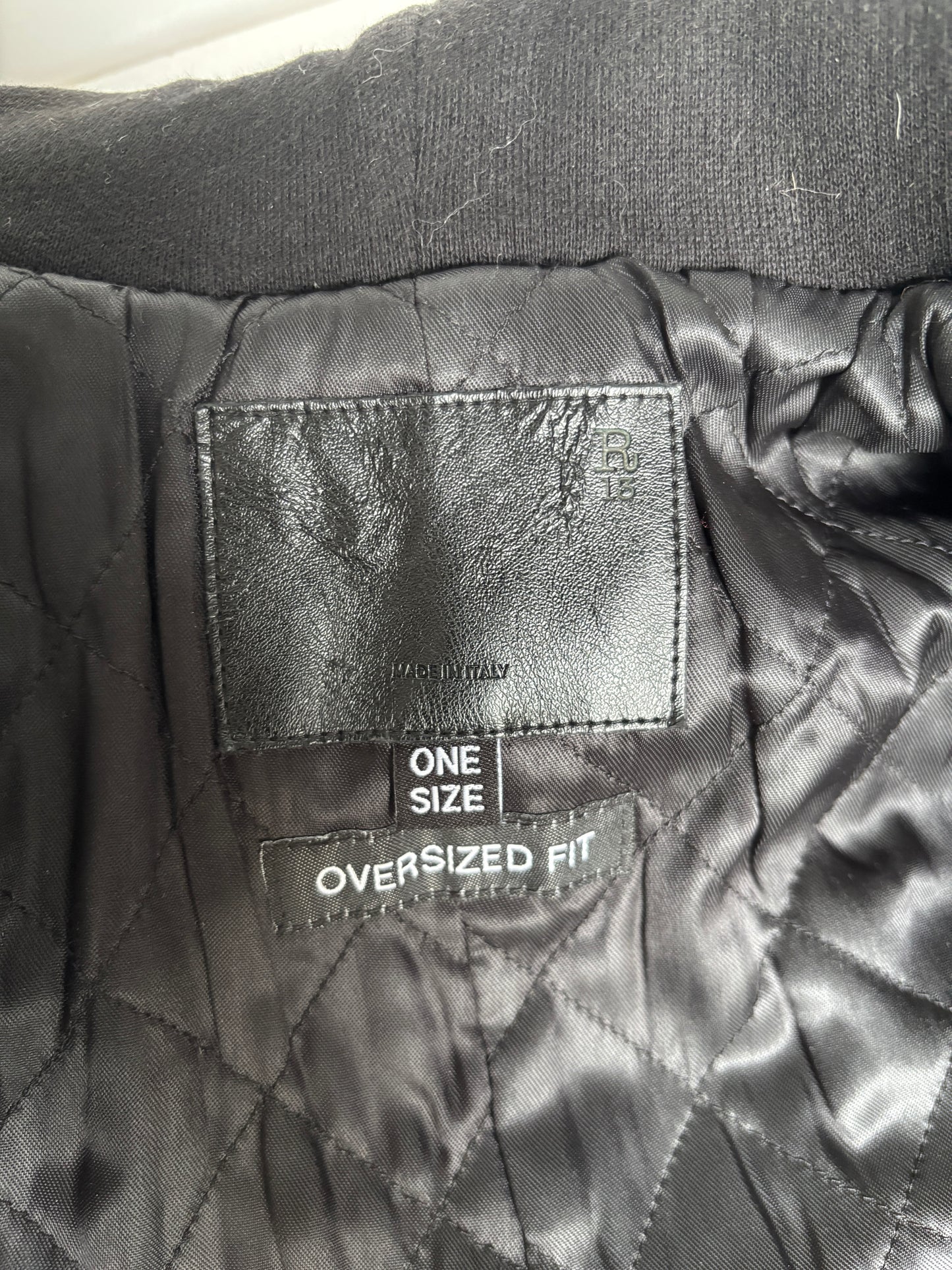 R13 oversized leather jacket