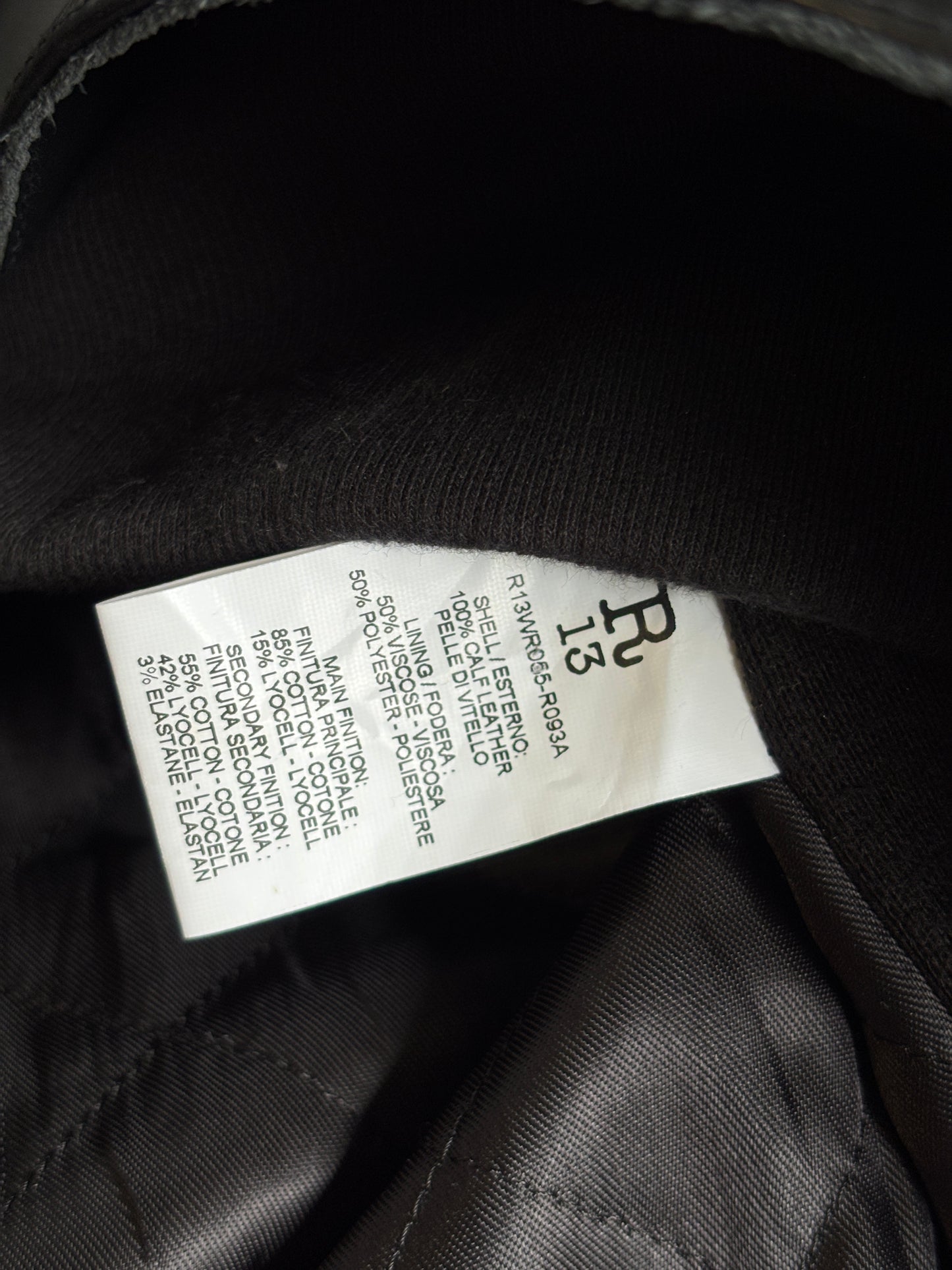 R13 oversized leather jacket