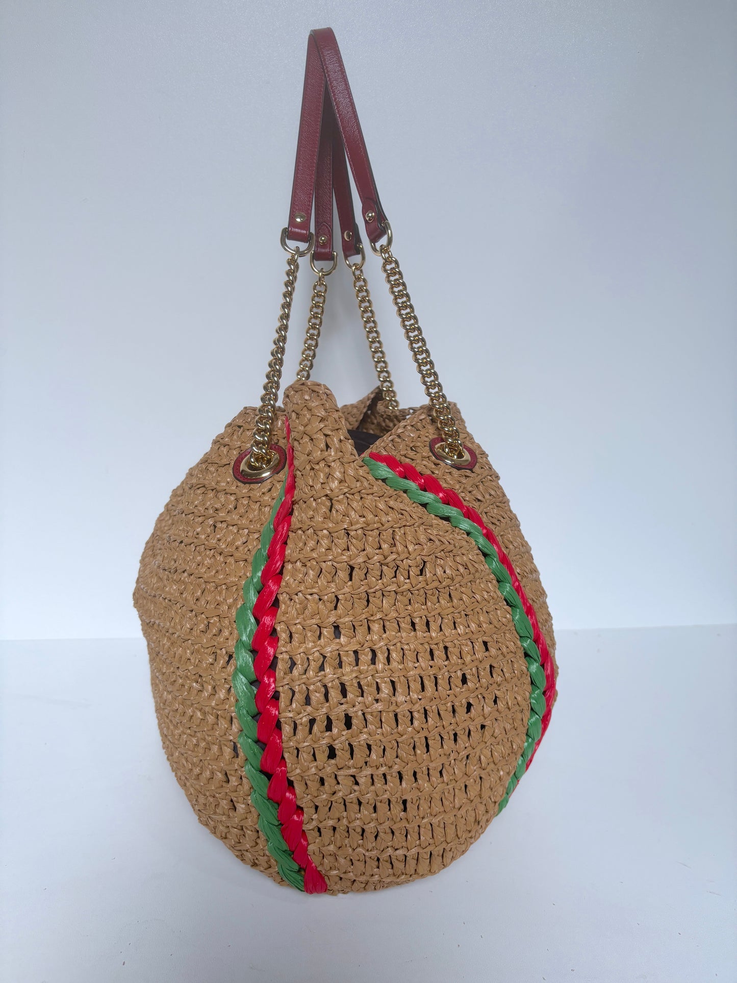 Gucci GG Marmont Raffia Tote