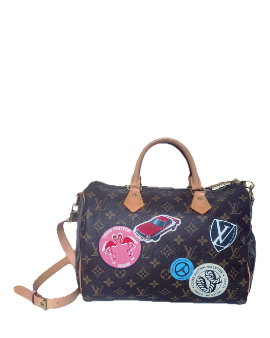 Louis Vuitton Speedy 30 "World Tour" LE.