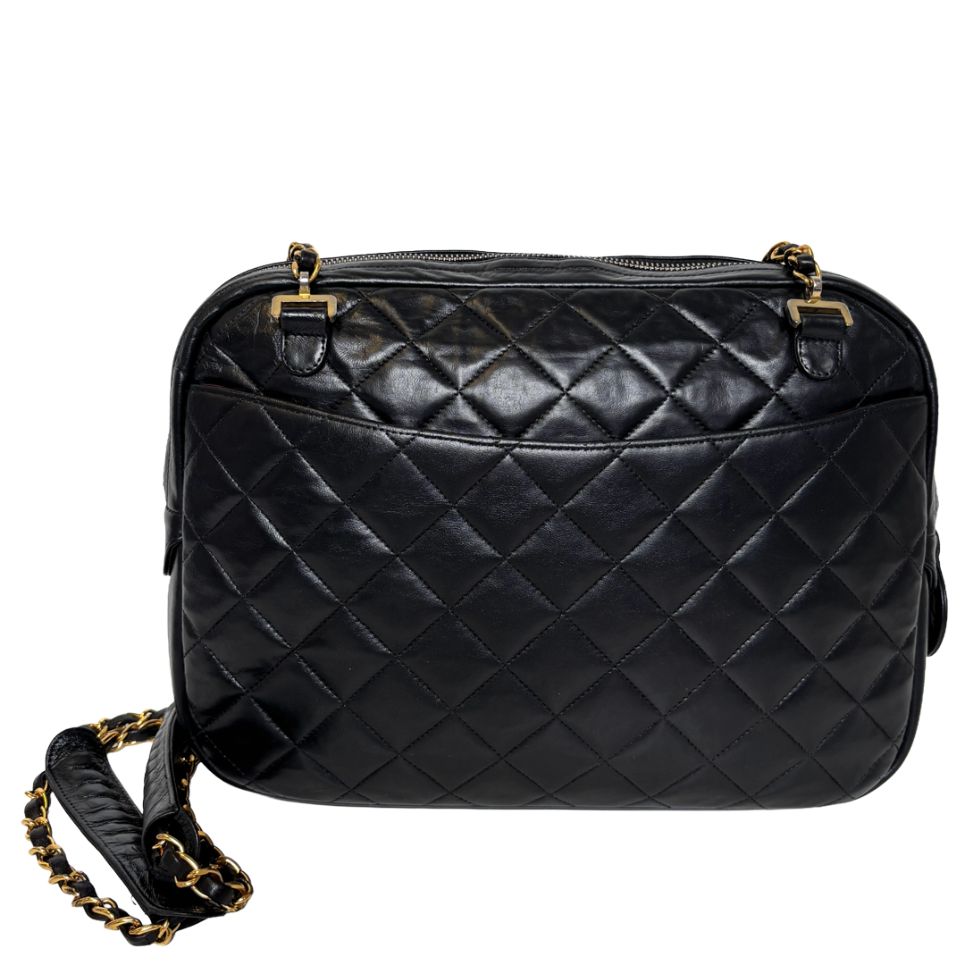 Chanel Vintage quilted camera bag