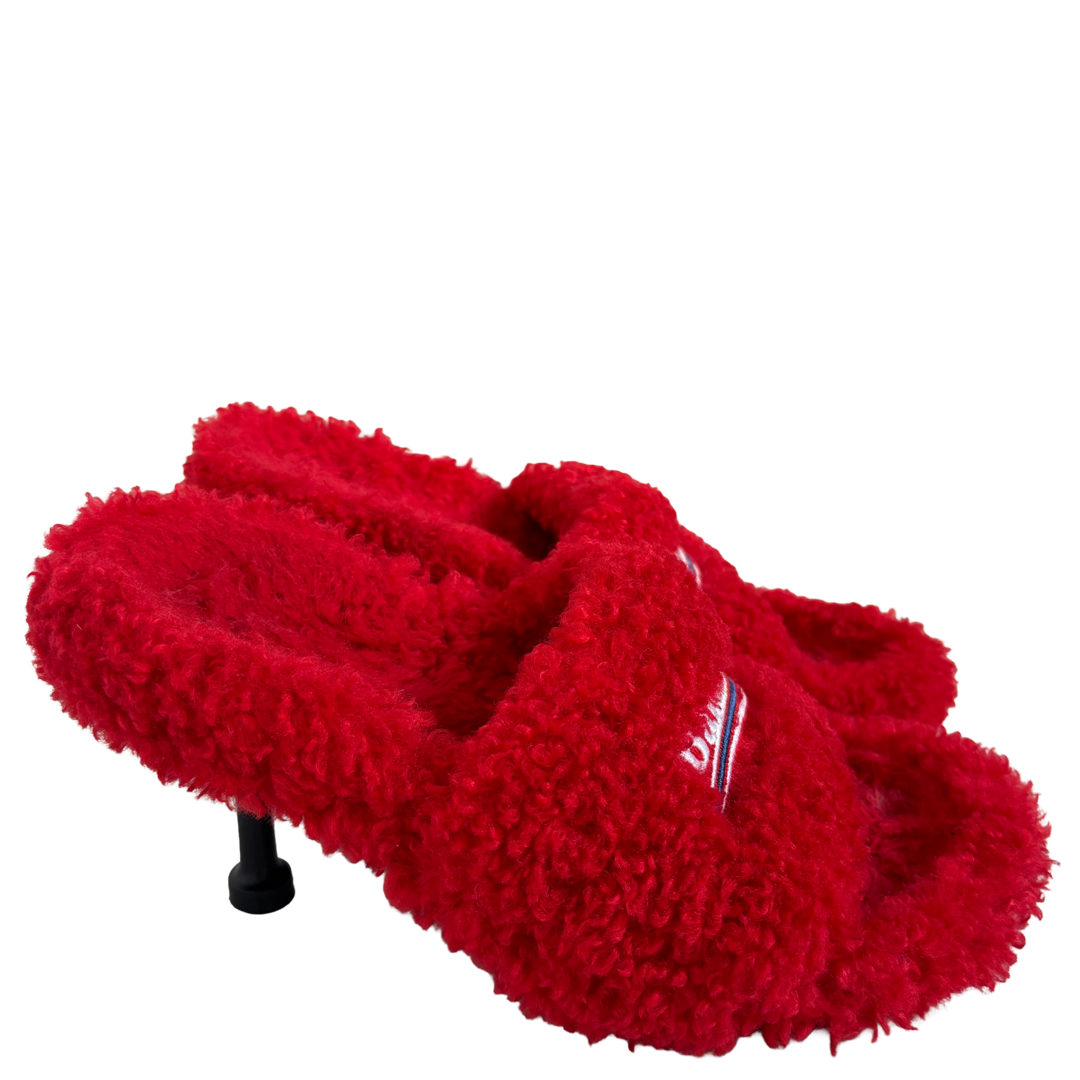 Balenciaga Furry heeled mules