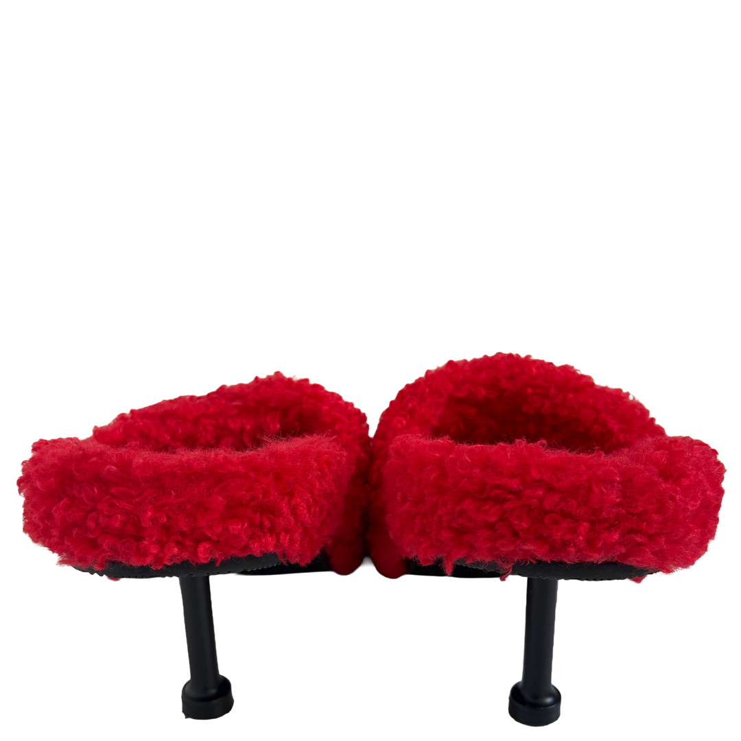 Balenciaga Furry heeled mules