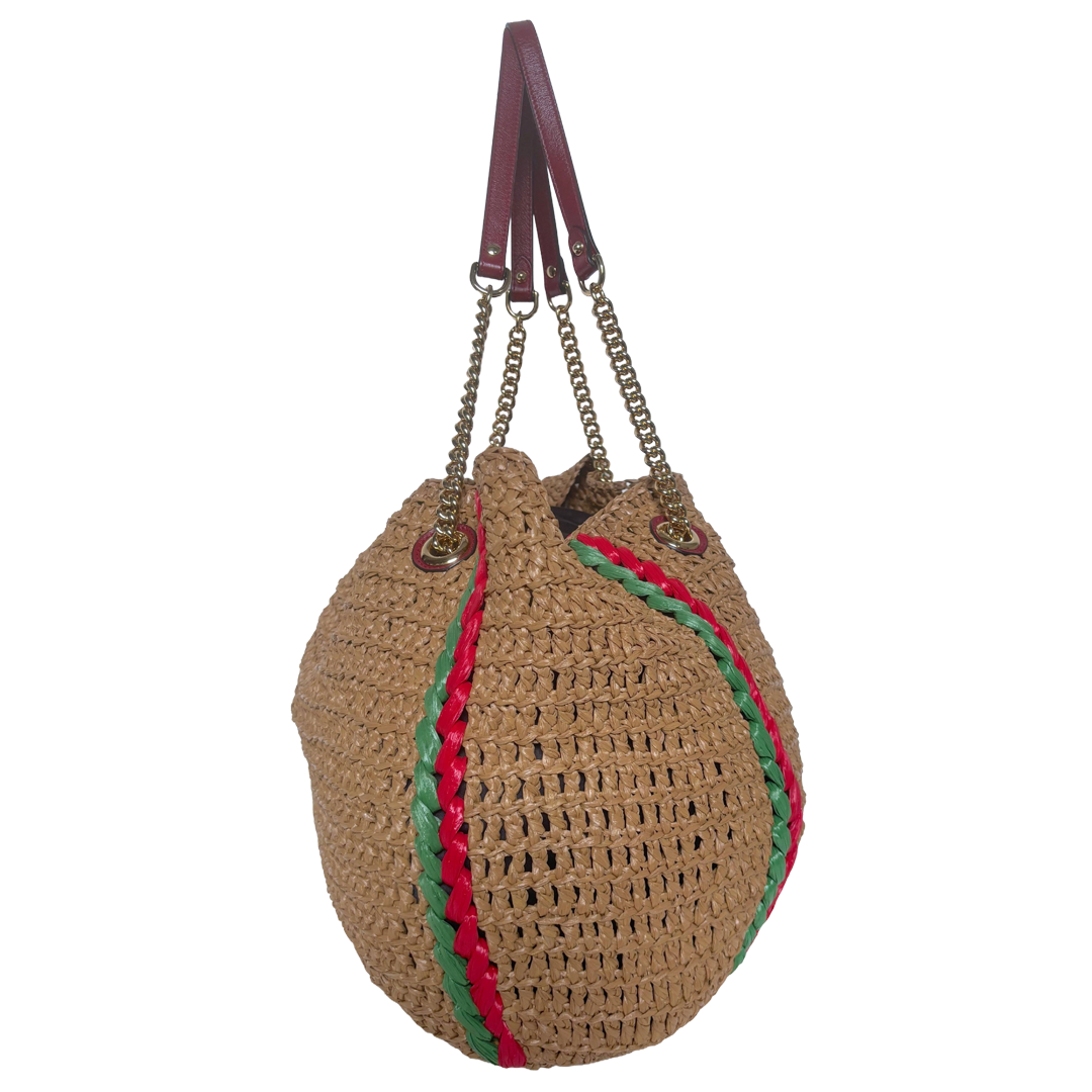 Gucci GG Marmont Raffia Tote