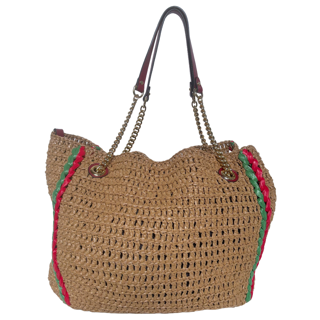 Gucci GG Marmont Raffia Tote