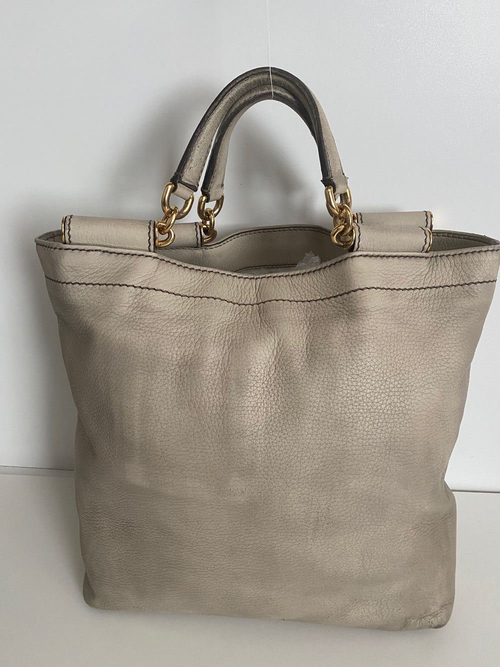 Dolce & Gabbana bag in worn beige before recolouring
